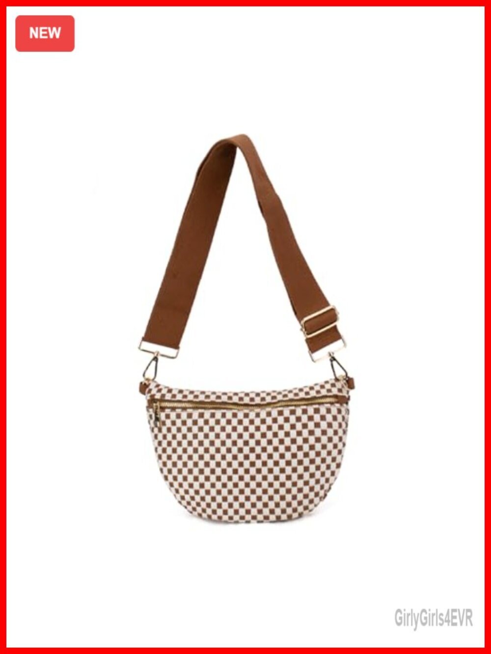 Woven Crossbody Bum Bag with Adjustable Strap Hands-Free Festival Bag